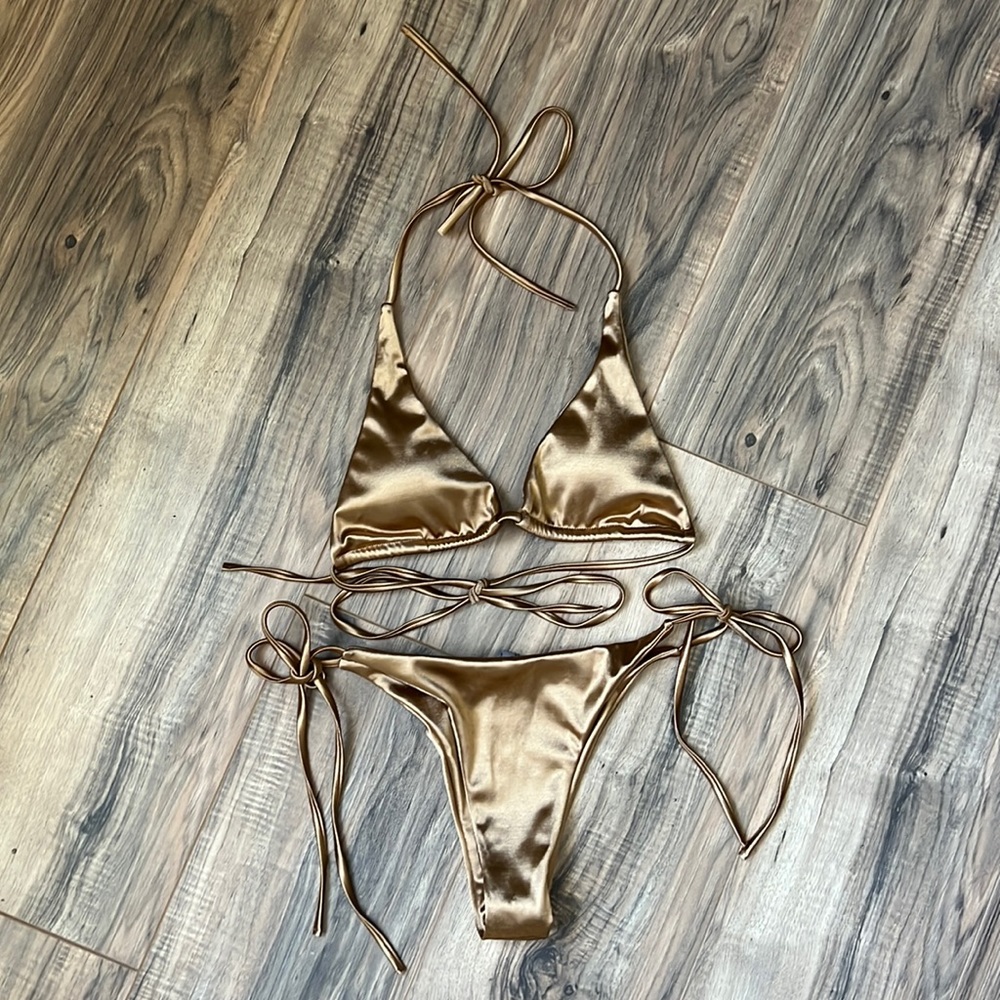 NWOT - Gold metallic bathing suit